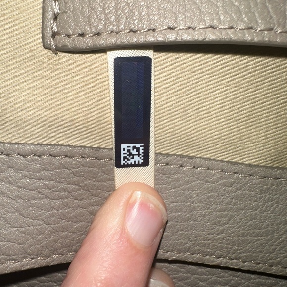 Chloe Gray Leather Bag with Gold Accents - Picture 10 of 12